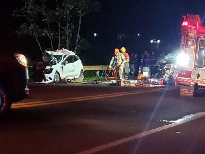 Quatro mulheres de 28 e 29 anos morreram em acidente na BR-163 entre Campo Grande e Jaraguari. Foto: Redes