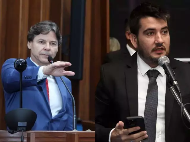 À esquerda: Paulo Duarte, durante juramento de posse do último mandato; à direita Rafael Tavares no plenário da Assembleia Legislativa (Foto: Alems) O TSE (Tribunal Superior Eleitoral) negou por unani