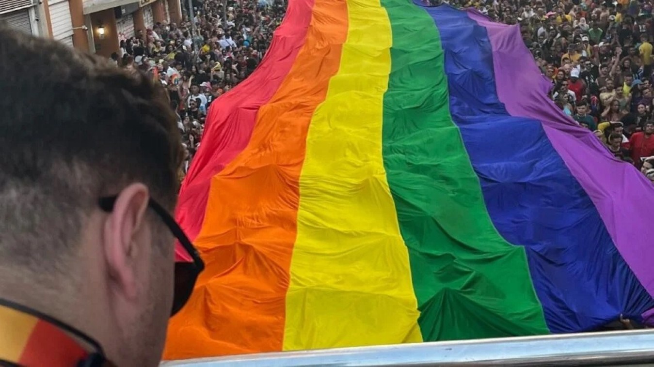Apesar das sete cores do arco-íris, símbolo da luta pela diversidade sexual, ainda serem muito presentes nas bandeiras e adereços, neste ano, o verde-amarelo ganhou espaço Foto: Instagram/reprodução