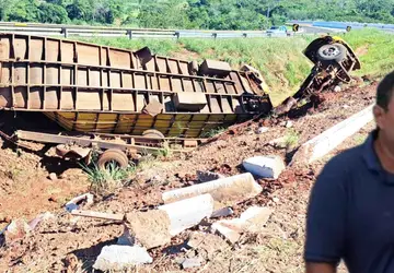 Motorista perde o controle da direção, tomba veículo e morre na BR-060 na Serra de Maracaju