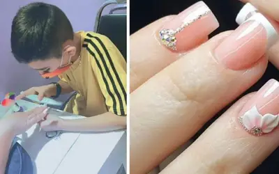 Menino de 9 anos trabalha fazendo unhas para pagar tratamento de irmão com câncer